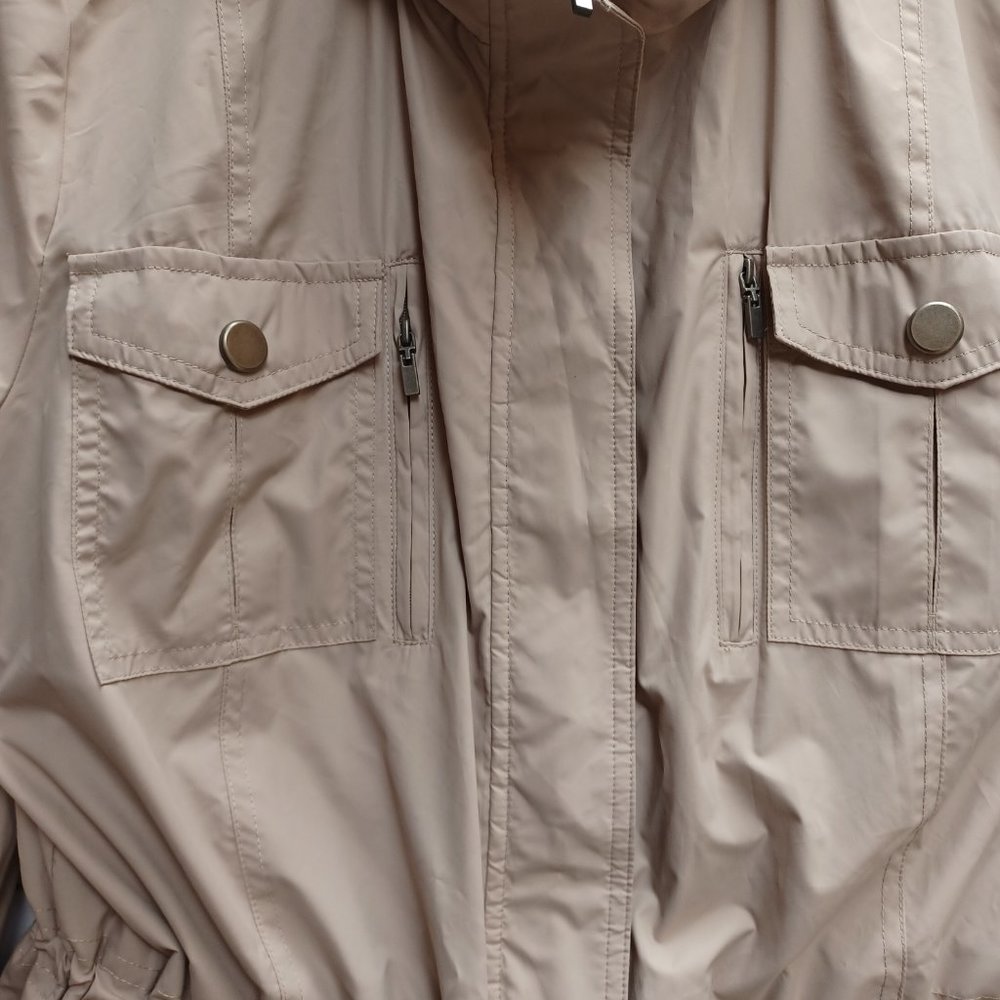 SOLD! Style & Co Lightweight Anorak Windbreaker Jacket, Tan, PXL - Picture 6 of 12